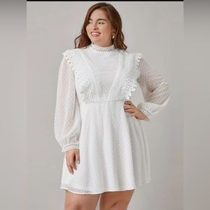 Beautiful white lace detail dress